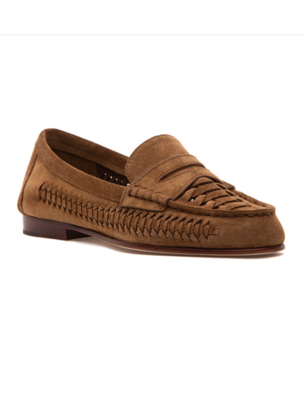 Veronica Beard Suede Penny Loafer in Hazelwood Brown (9)